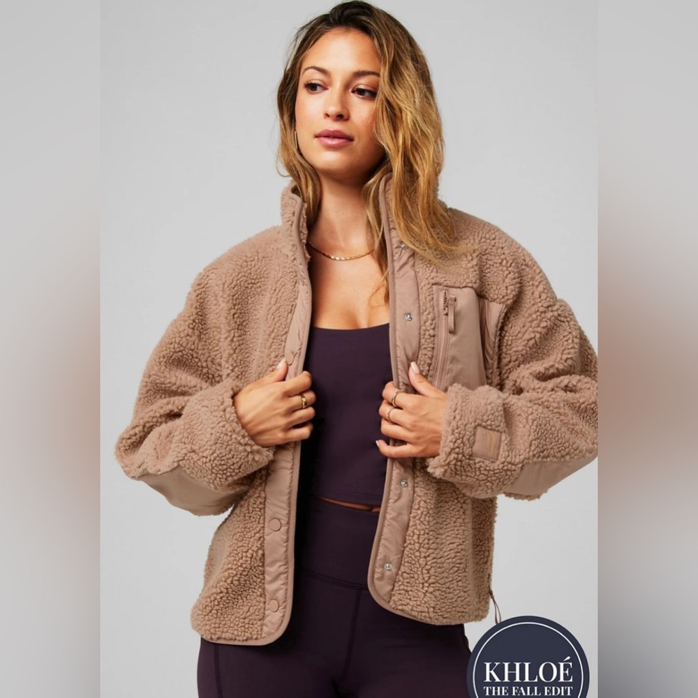 Fabletics x KHLOE edit Tahoe Teddy Oversized Jacket